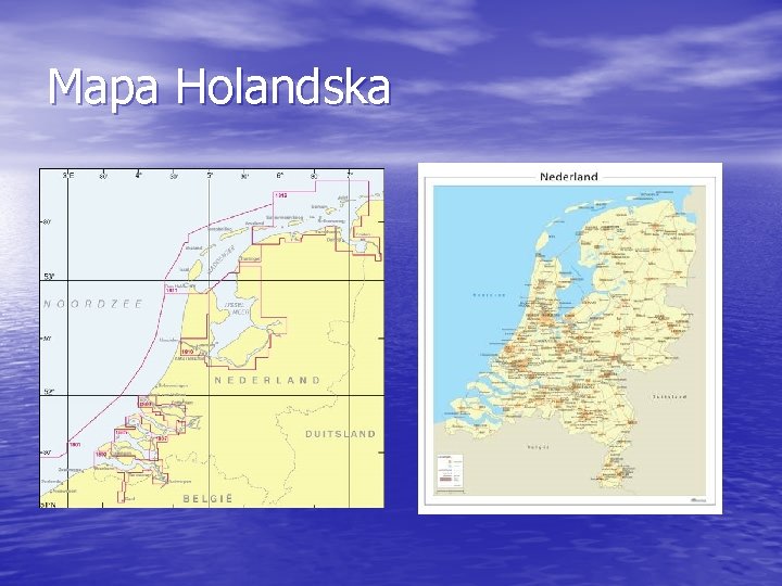 Mapa Holandska 