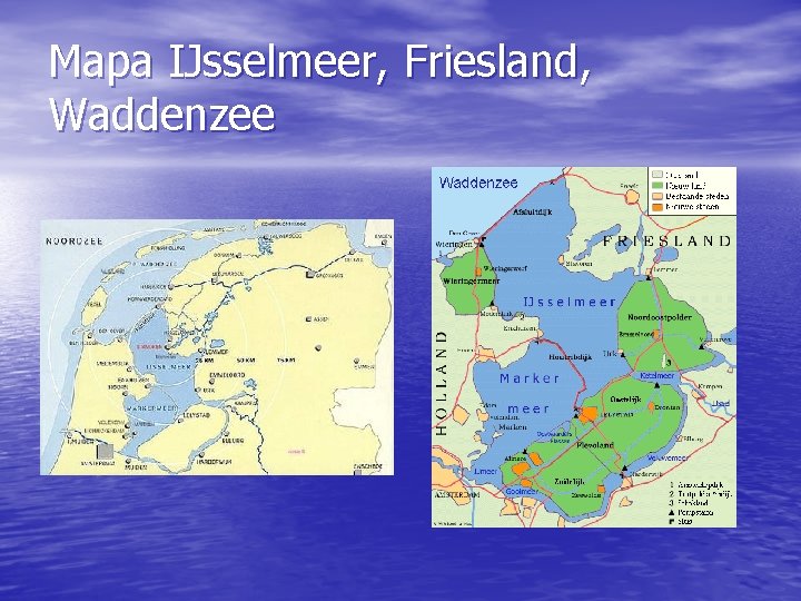 Mapa IJsselmeer, Friesland, Waddenzee 