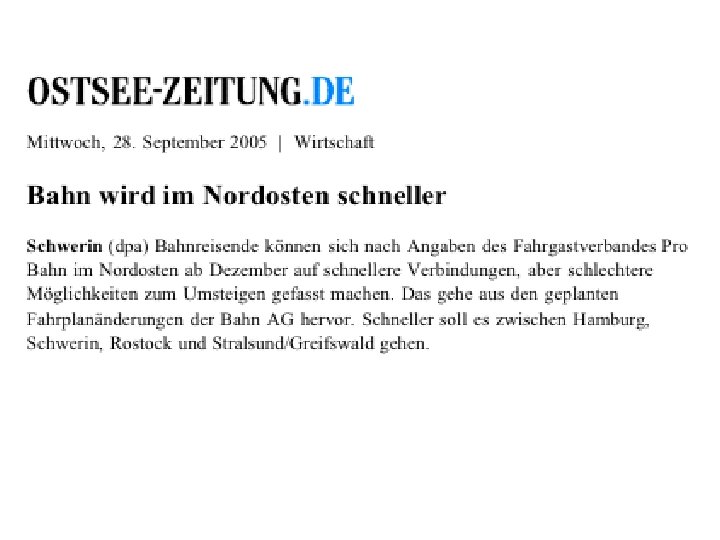 Zeitung zu FP 2006 