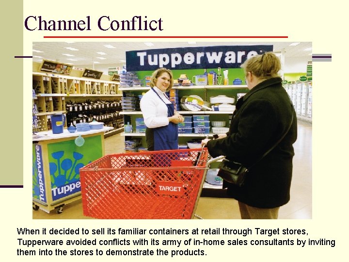 Channel Conflict When it decided to sell its familiar containers at retail through Target