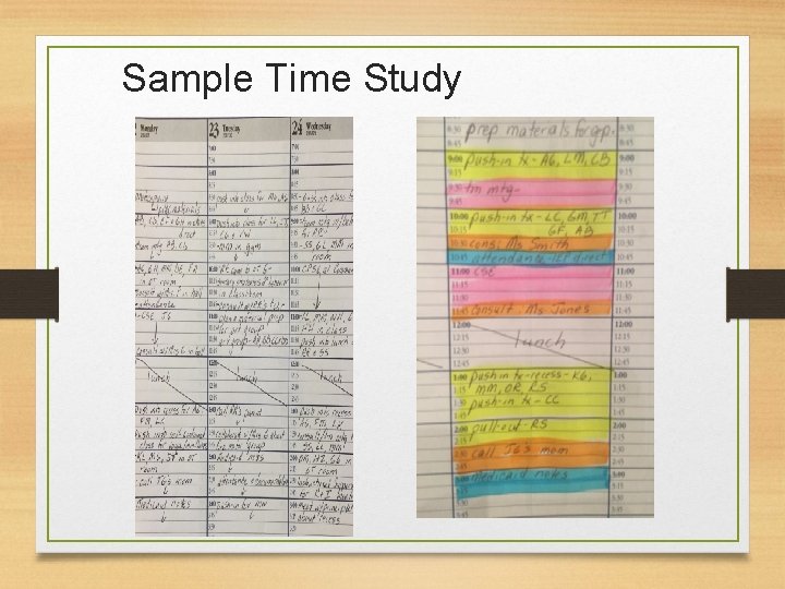Sample Time Study 