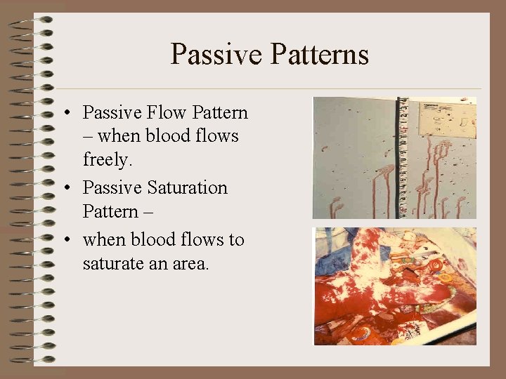 Passive Patterns • Passive Flow Pattern – when blood flows freely. • Passive Saturation