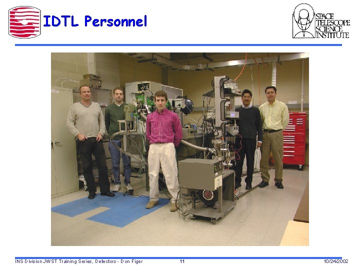IDTL Personnel INS Division JWST Training Series, Detectors - Don Figer 11 10/24/2002 