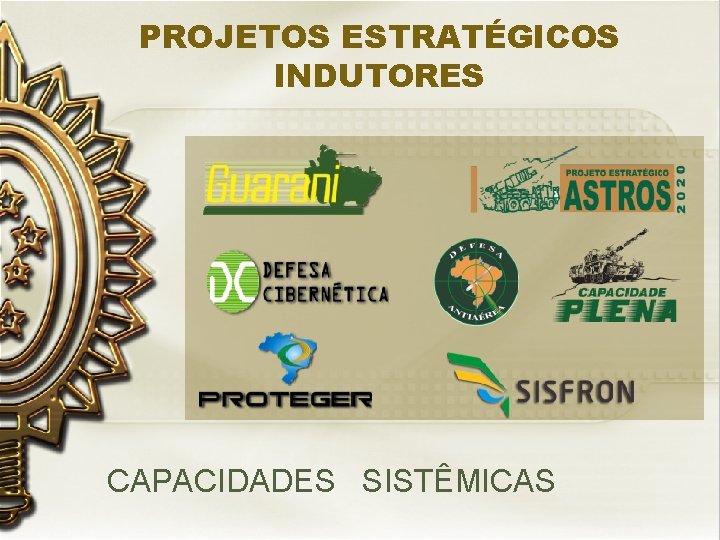 PROJETOS ESTRATÉGICOS INDUTORES CAPACIDADES SISTÊMICAS PROJETOS ESTRATÉGICOS INDUTORES CAPACIDADES SISTÊMICAS