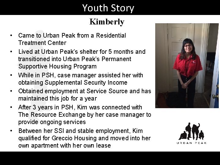 Youth Story Kimberly • Came to Urban Peak from a Residential Treatment Center •