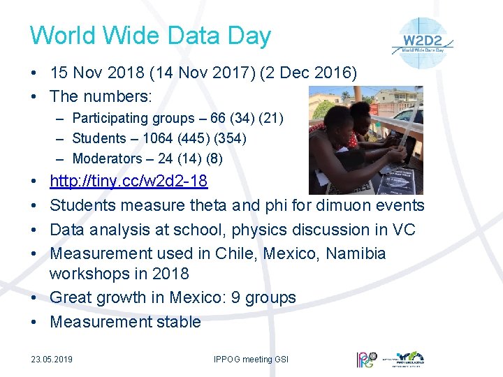 World Wide Data Day • 15 Nov 2018 (14 Nov 2017) (2 Dec 2016)