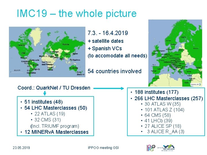 IMC 19 – the whole picture 7. 3. - 16. 4. 2019 + satellite