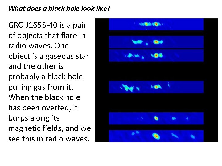 What does a black hole look like? GRO J 1655 -40 is a pair