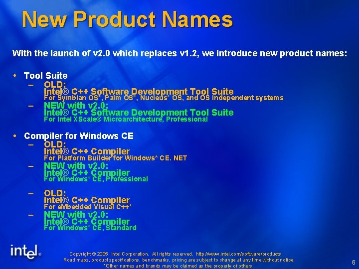 New Product Names With the launch of v 2. 0 which replaces v 1. New Product Names With the launch of v 2. 0 which replaces v 1.