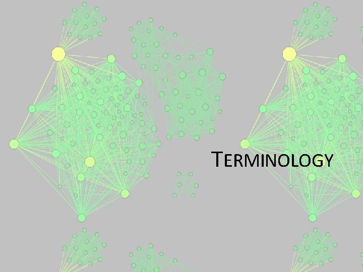 TERMINOLOGY 