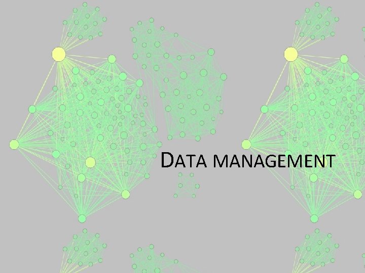 DATA MANAGEMENT 