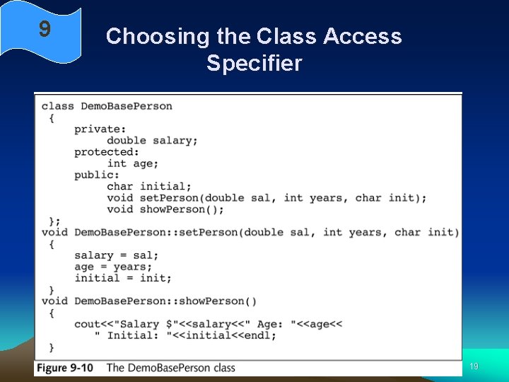 9 Choosing the Class Access Specifier 19 9 Choosing the Class Access Specifier 19