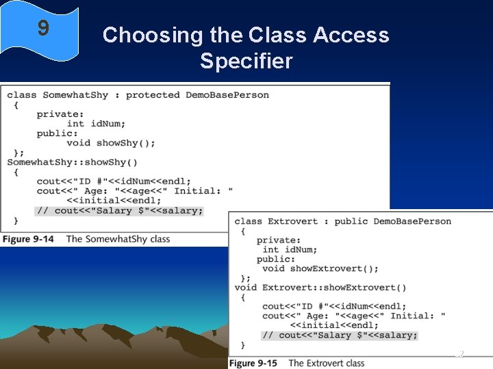 9 Choosing the Class Access Specifier 22 9 Choosing the Class Access Specifier 22