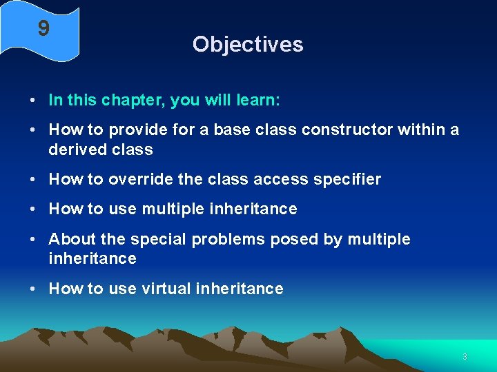9 Objectives • In this chapter, you will learn: • How to provide for 9 Objectives • In this chapter, you will learn: • How to provide for