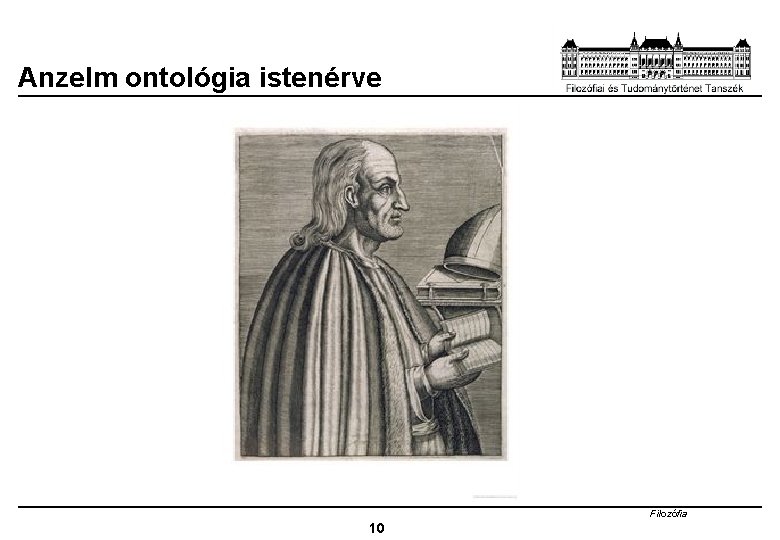 Anzelm ontológia istenérve Filozófia 10 