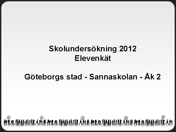 Skolundersökning 2012 Elevenkät Göteborgs stad - Sannaskolan - Åk 2 