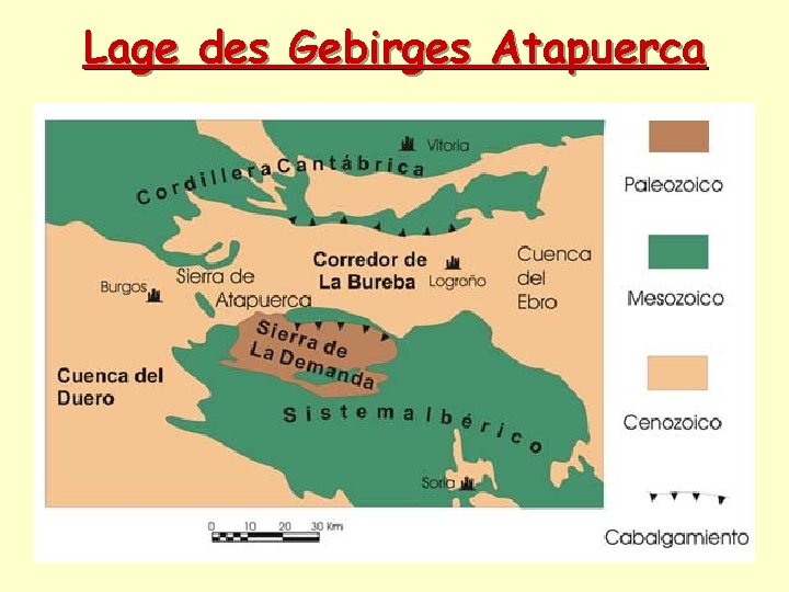 Lage des Gebirges Atapuerca 