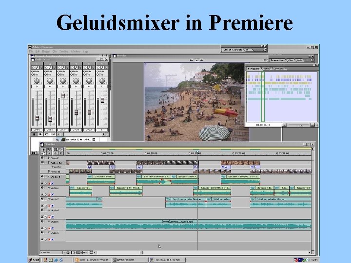 Geluidsmixer in Premiere 