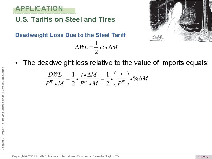 APPLICATION U. S. Tariffs on Steel and Tires Deadweight Loss Due to the Steel