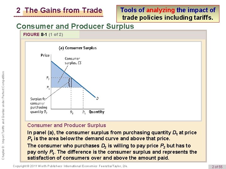 2 The Gains from Trade Tools of analyzing the impact of trade policies including