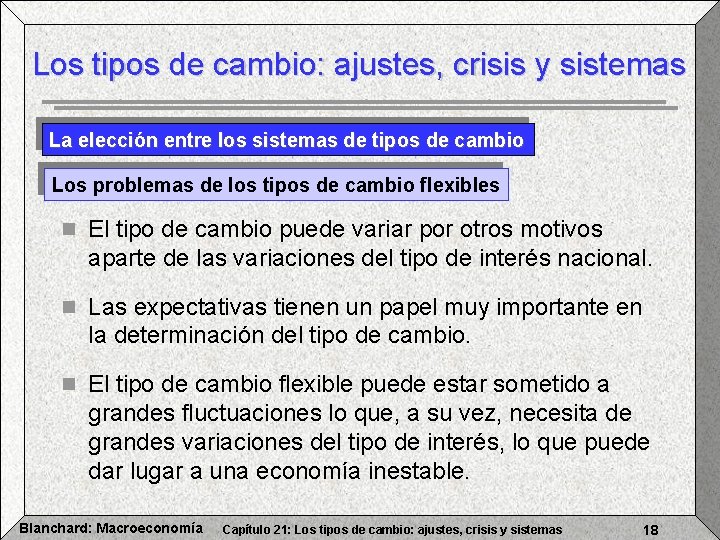 Captulo 21 Los tipos de cambio ajustes crisis