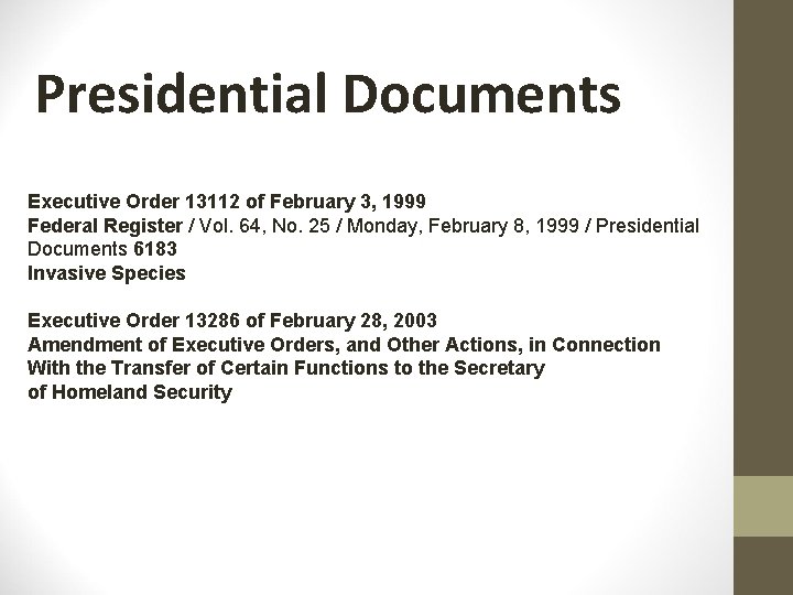 Presidential Documents Executive Order 13112 of February 3, 1999 Federal Register / Vol. 64,