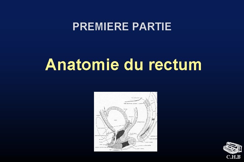 PREMIERE PARTIE Anatomie du rectum C. H. B 