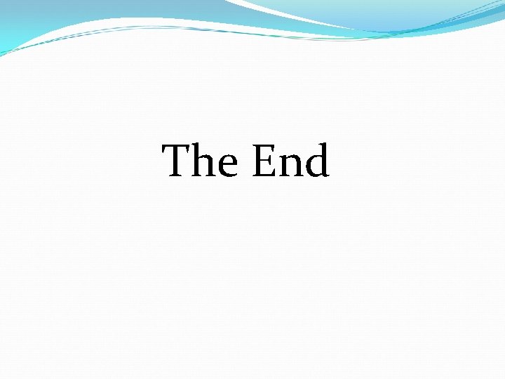 The End 