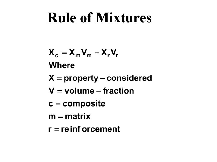 Rule of Mixtures 