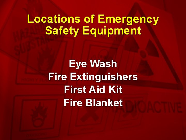 Slide 1 Laboratory Safety Slide 2 Safety in