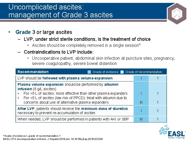 Uncomplicated ascites: management of Grade 3 ascites • Grade 3 or large ascites –