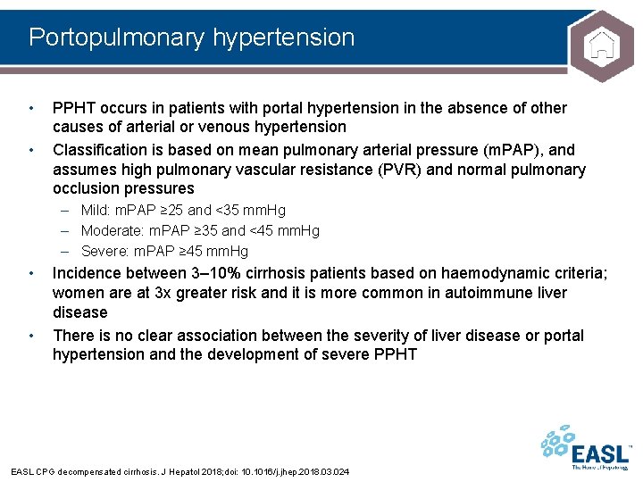 Portopulmonary hypertension • • PPHT occurs in patients with portal hypertension in the absence