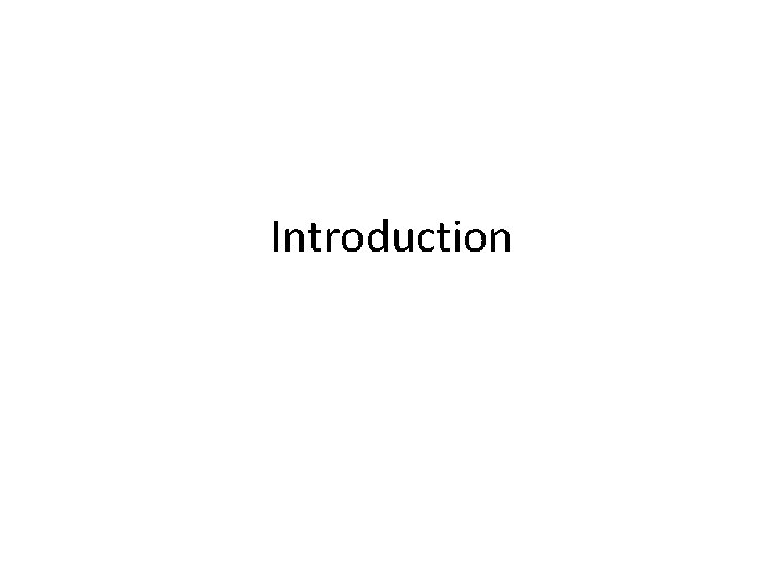Introduction 