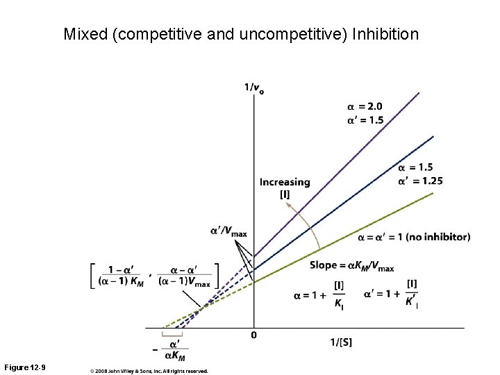 Mixed (competitive and uncompetitive) Inhibition Figure 12 -9 