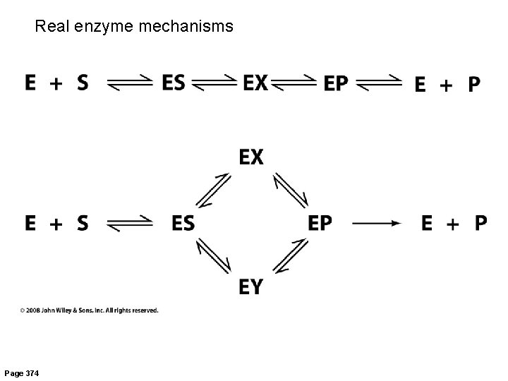 Real enzyme mechanisms Page 374 