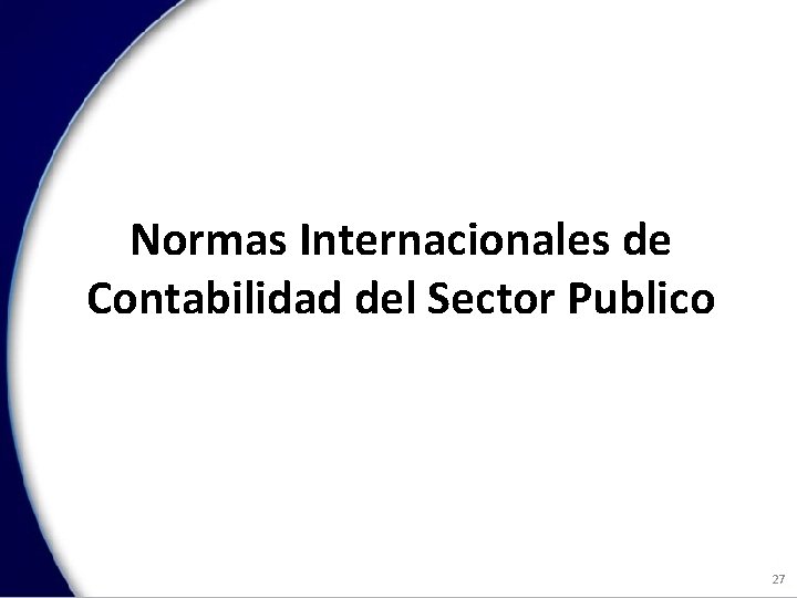 Normas Internacionales de Contabilidad del Sector Publico 27 