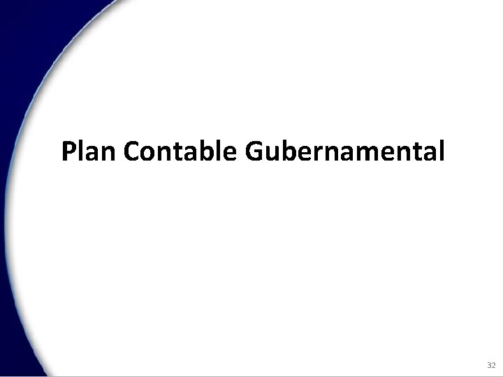 Plan Contable Gubernamental 32 