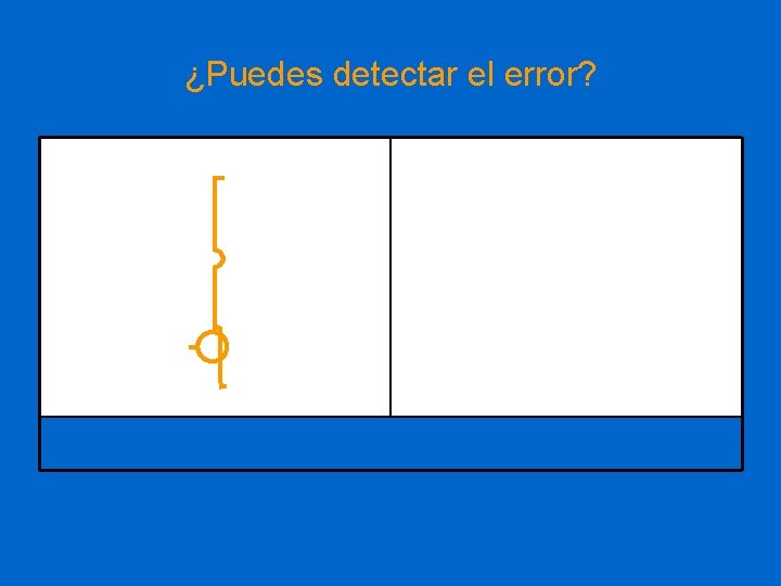 ¿Puedes detectar el error? 