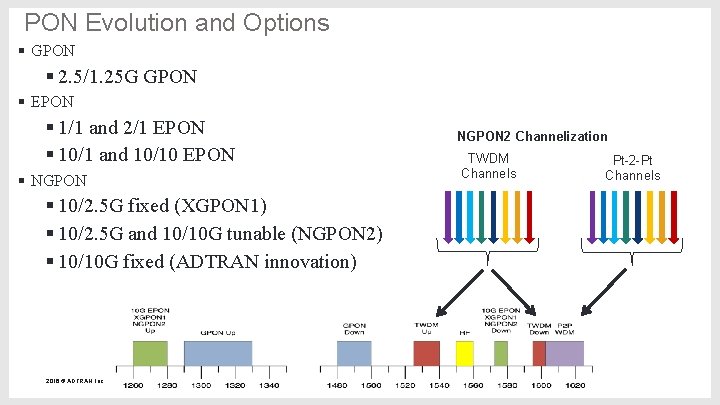 PON Evolution and Options § GPON § 2. 5/1. 25 G GPON § EPON