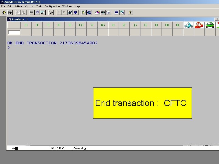 End transaction : CFTC 