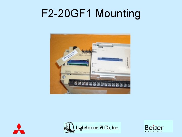 F 2 -20 GF 1 Mounting 