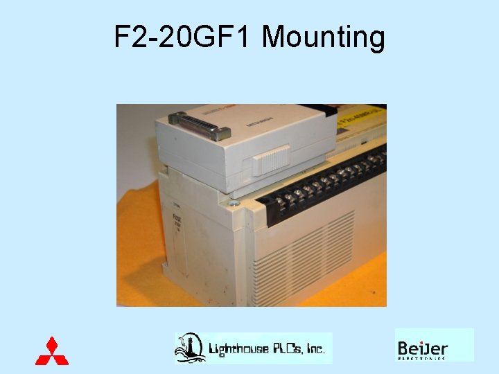 F 2 -20 GF 1 Mounting 