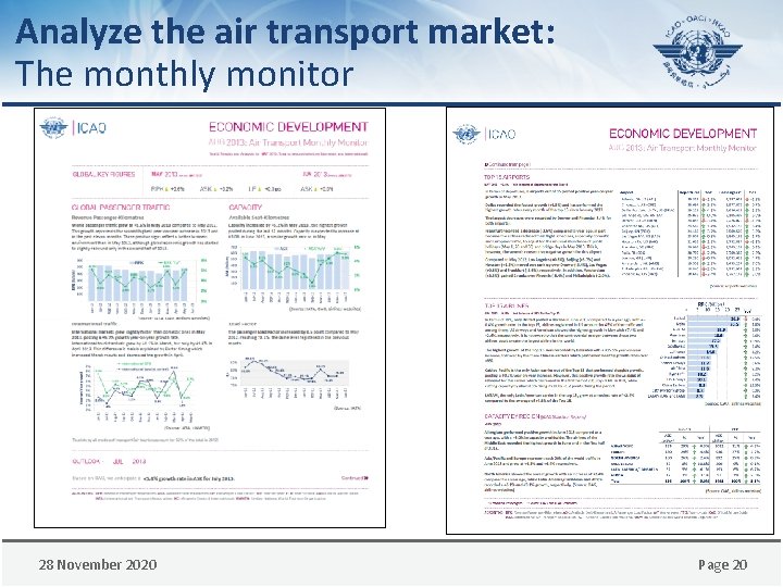 Analyze the air transport market: The monthly monitor 28 November 2020 Page 20 