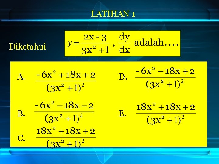 LATIHAN 1 Diketahui A. D. B. E. C. 23 