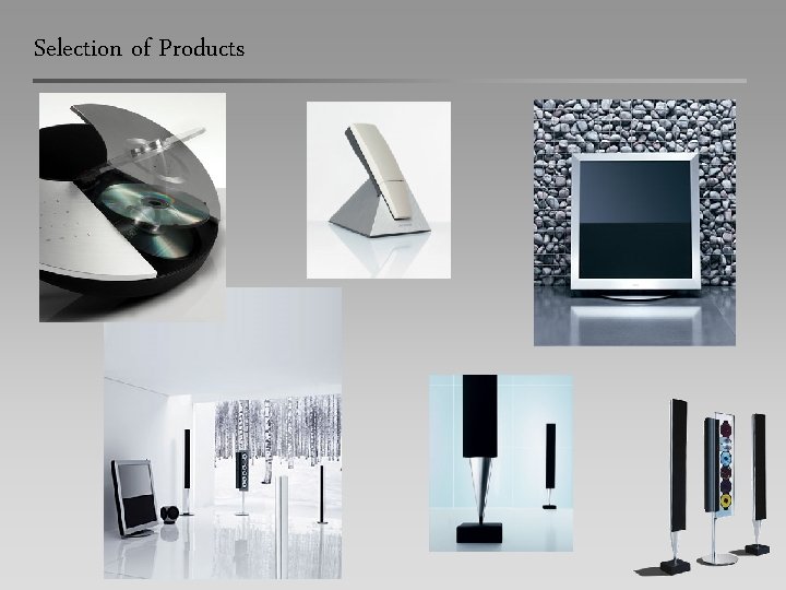 Selection of Products 