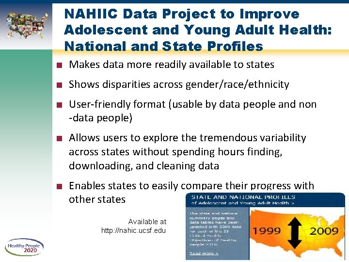 NAHIIC Data Project to Improve Adolescent and Young Adult Health: National and State Profiles