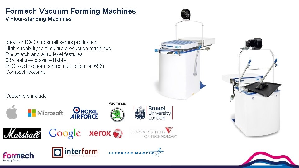 Formech Vacuum Forming Machines // Floor-standing Machines Ideal for R&D and small series production