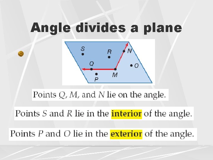 Angle divides a plane 