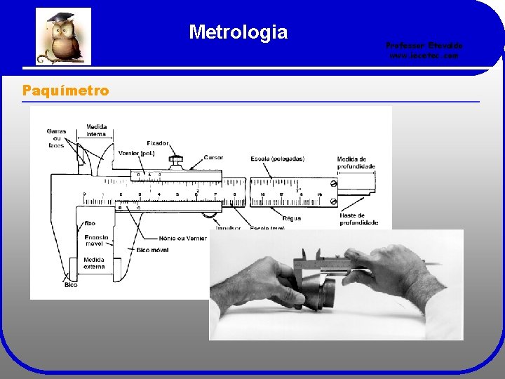 Metrologia Paquímetro Professor Etevaldo www. iecetec. com 