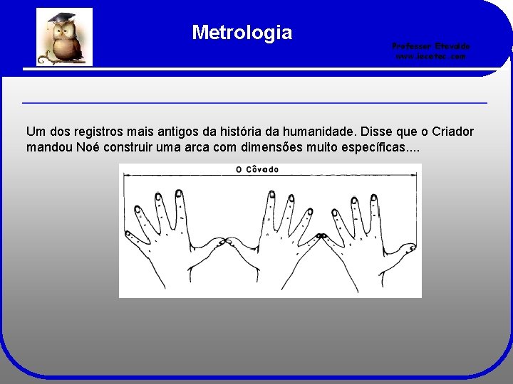 Metrologia Professor Etevaldo www. iecetec. com Um dos registros mais antigos da história da